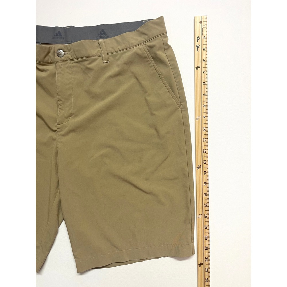 Adidas Golf Primegreen Shorts Mens 38 Khaki Tan Stretch Performance Athletic - Picture 11 of 15